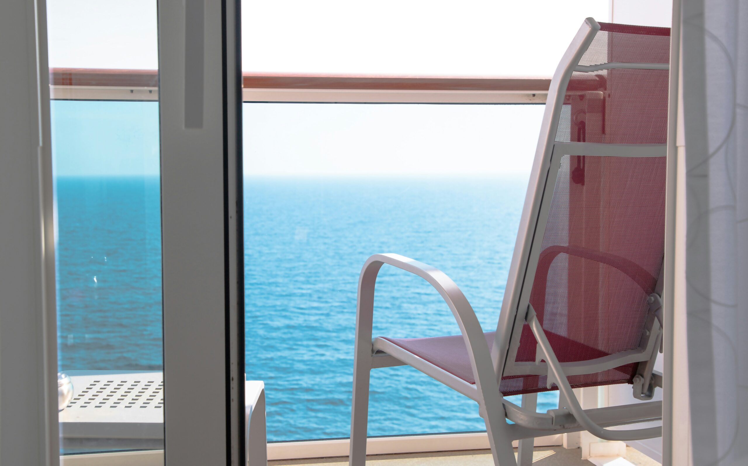 Balcony cabin on a cruise ship