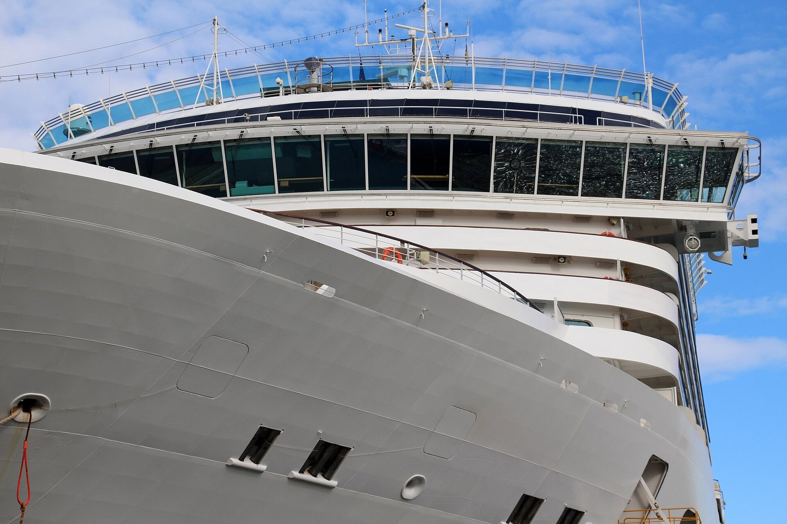 Cruise ship berthed at Molo dei Bersaglieri in Trieste