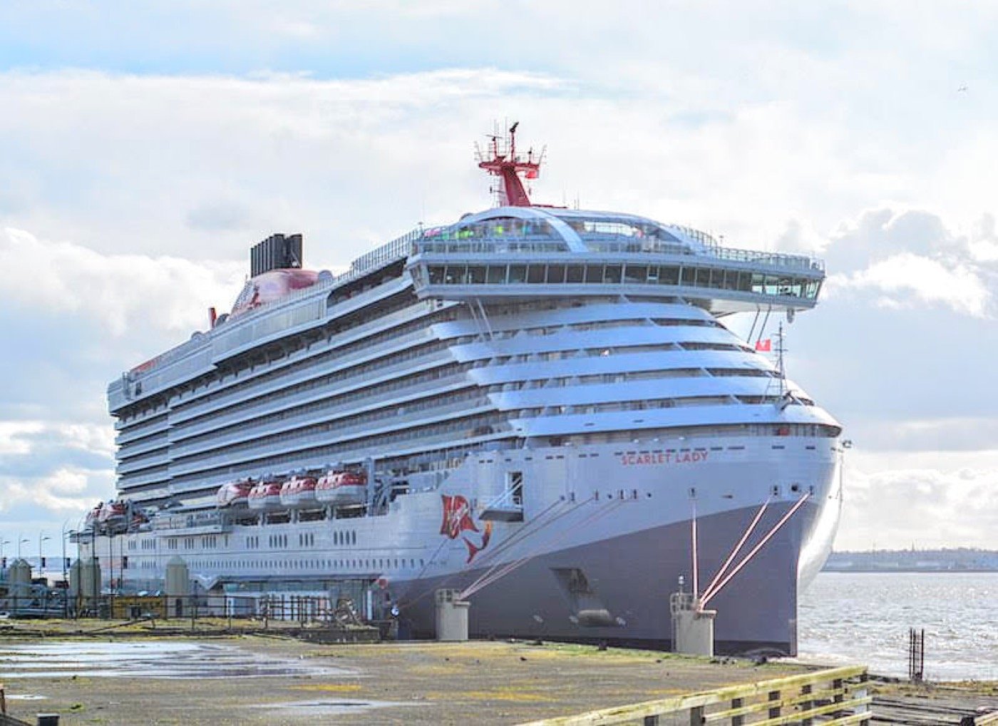 Scarlet Lady cruise ship in Liverpool